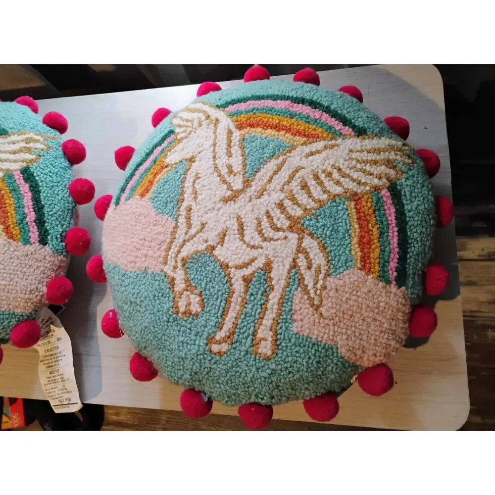 Unicorn Dreams Hook Pillows by Teresa Chan Set of Two NWT